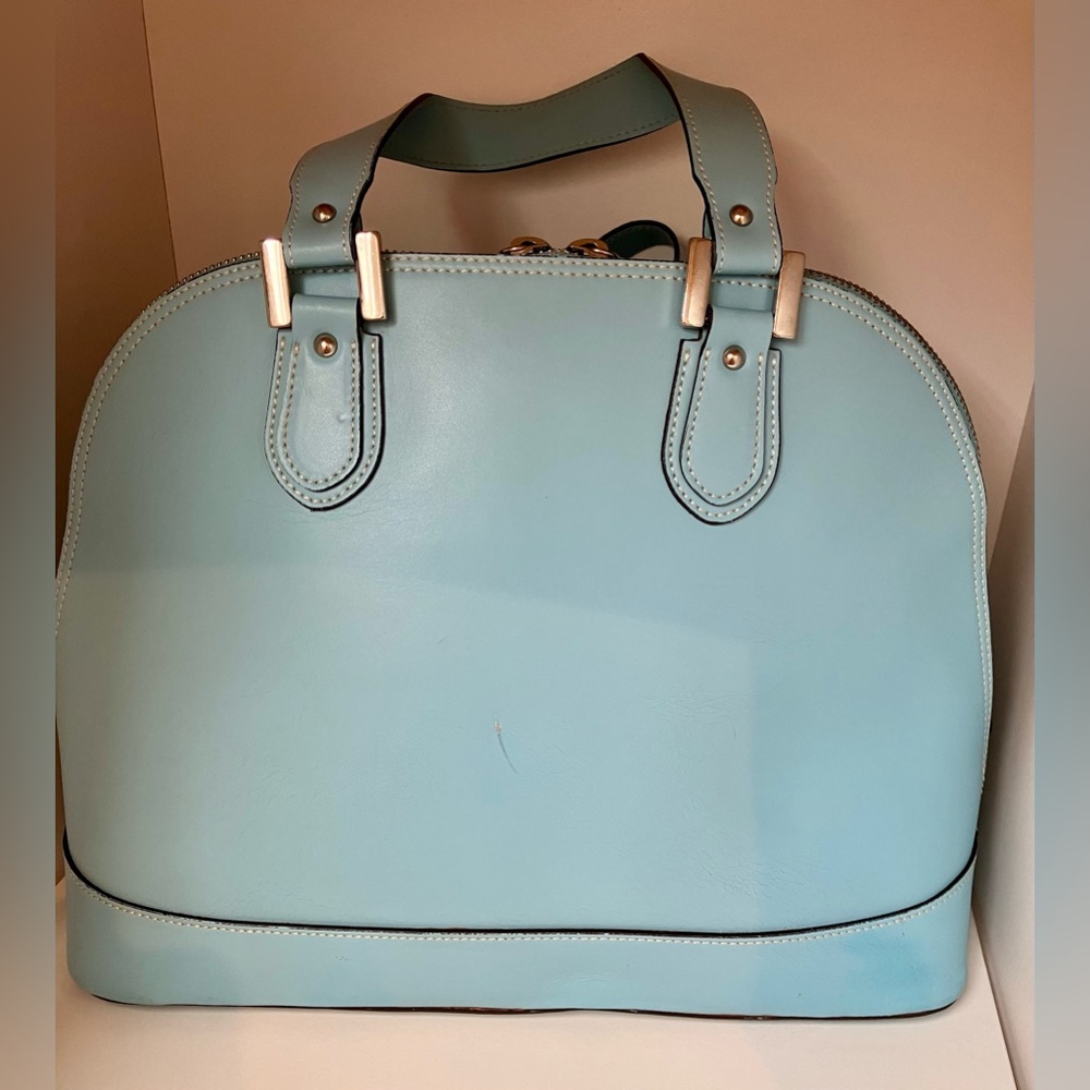 Alberta di Canio leather bag light blue